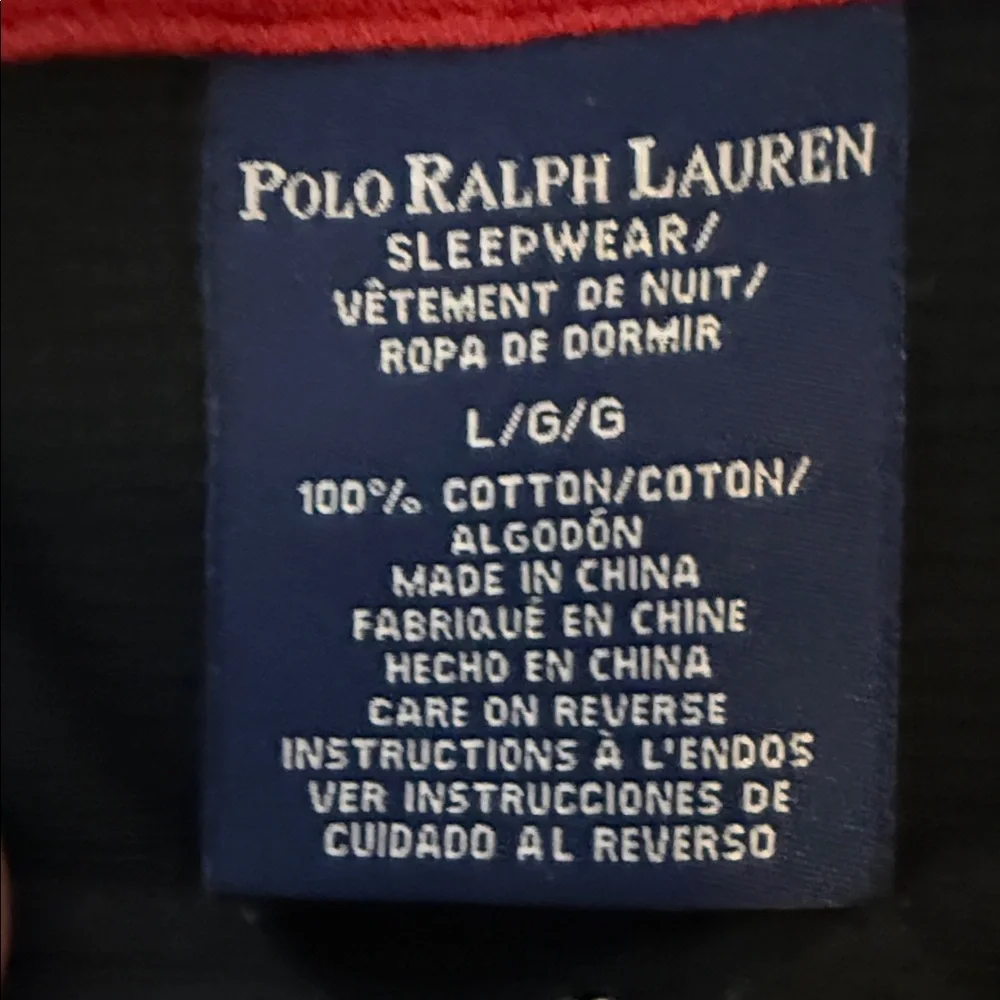 Polo Ralph Lauren Men’s Nave Blue Waffle Sleepwear Hoodie 100% Cotton - Size L